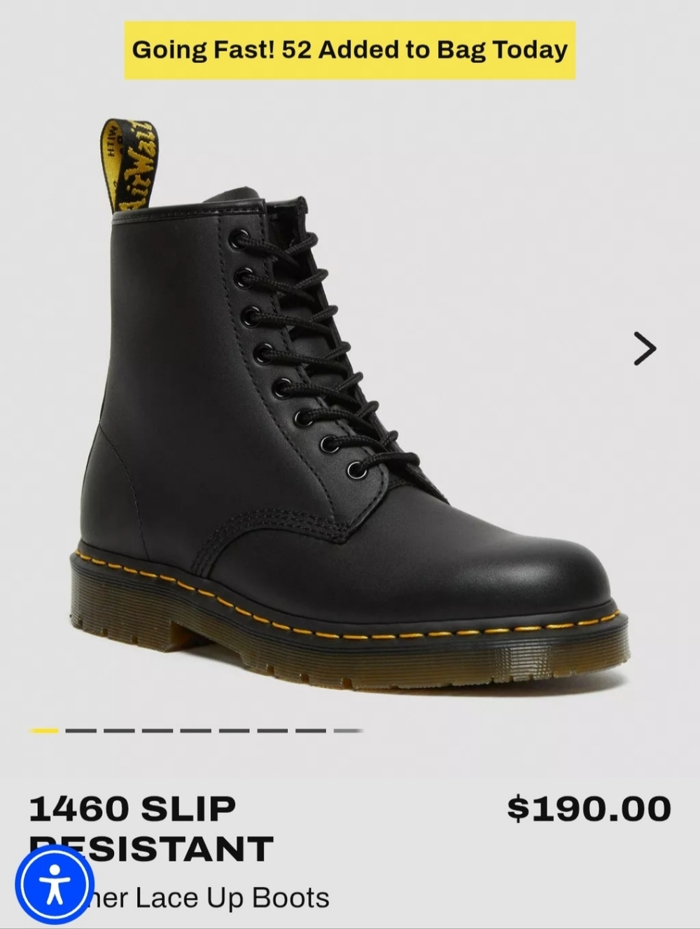 Dr. Martens Air Wair Mens Black Leather Boots - Picture 9 of 13